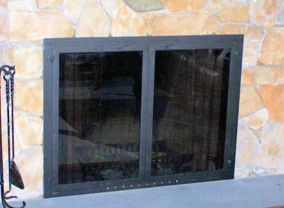 falmouth square all black finish vice bi fold doors slide mesh on stone fireplace